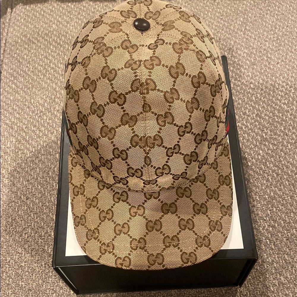 Gucci Brown Monogram Hat